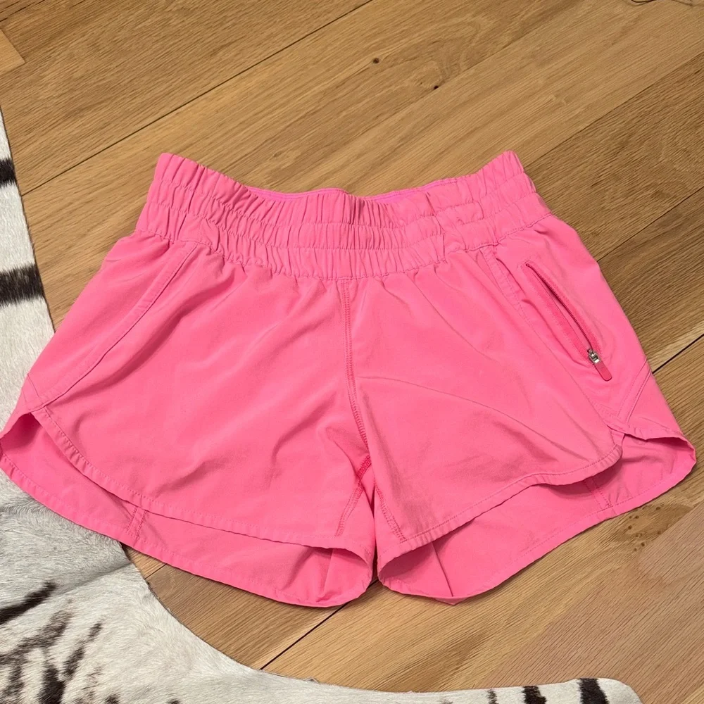 lululemon Bright Pink Women's Athletic Shorts - Picture 1 of 3